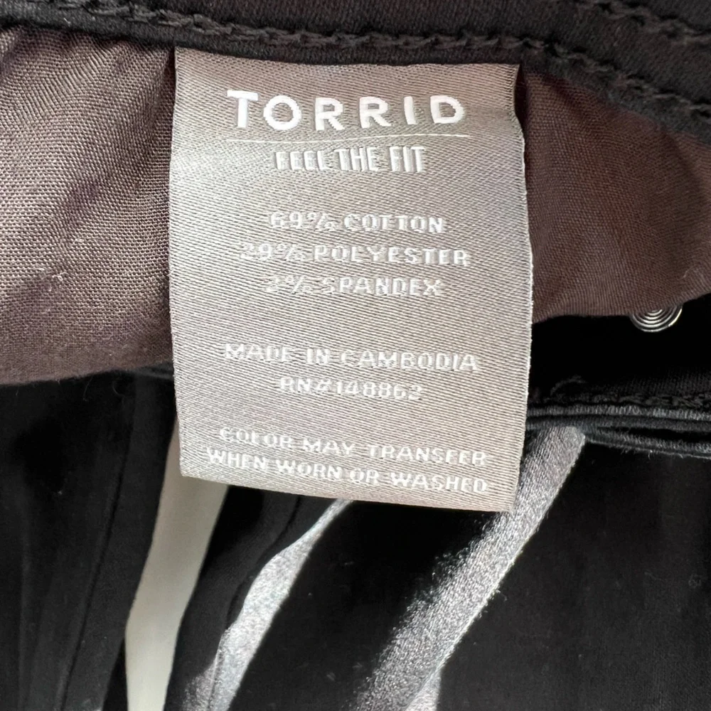 Torrid Luxe Skinny Sateen Stretch Women’s black denim jeans size 22S - Picture 9 of 12